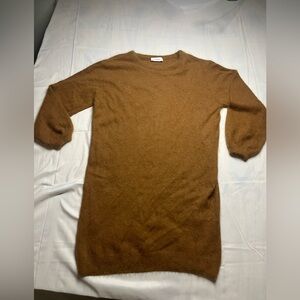 AMERICAN VINTAGE women’s M/L Sweater Dress Angora Hair Balloon Sleeve Camel